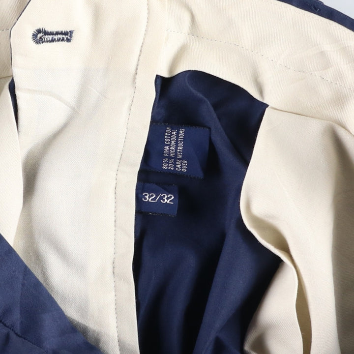 Ralph Lauren POLO GOLF cotton slacks pants, men's size W31 (approx.) Pima Cotton Navy blue Vintage Second Hand