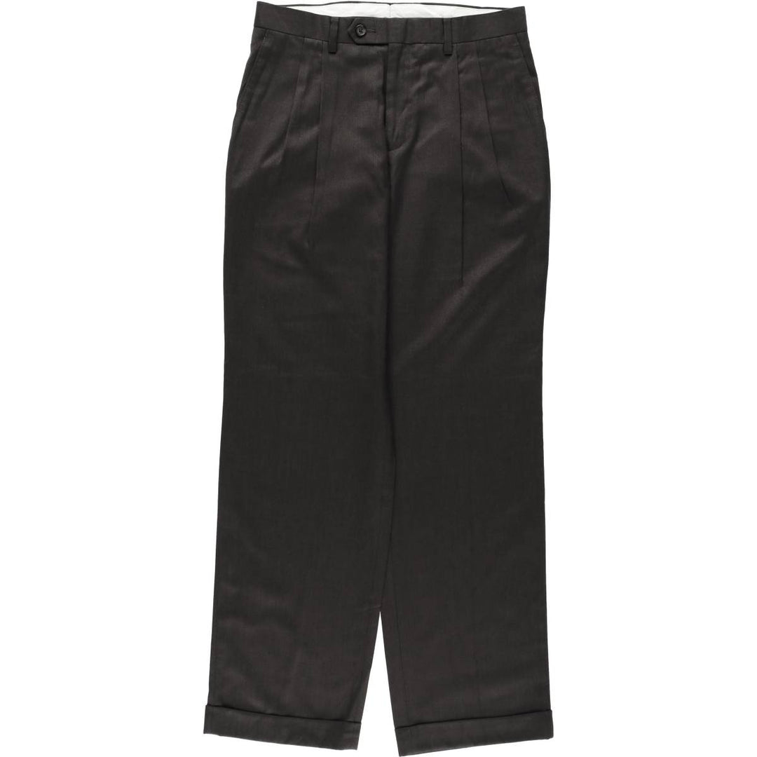 Ralph Lauren RALPH Two-pleat slacks pants for men, equivalent to size W30. polyester brown type Vintage Second Hand