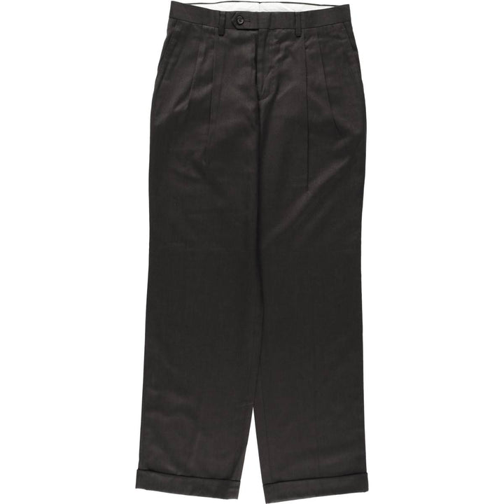 Ralph Lauren RALPH Two-pleat slacks pants for men, equivalent to size W30. polyester brown type Vintage Second Hand