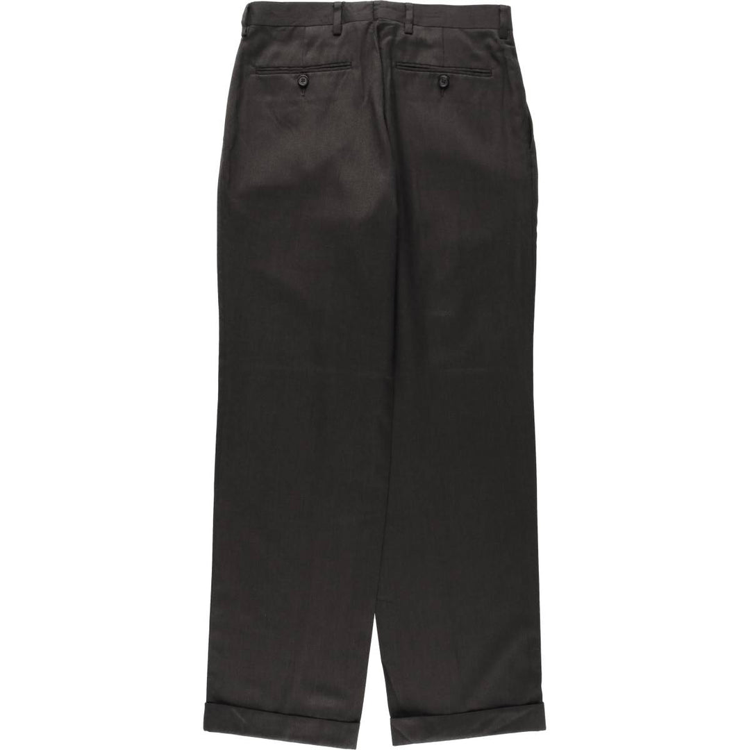 Ralph Lauren RALPH Two-pleat slacks pants for men, equivalent to size W30. polyester brown type Vintage Second Hand