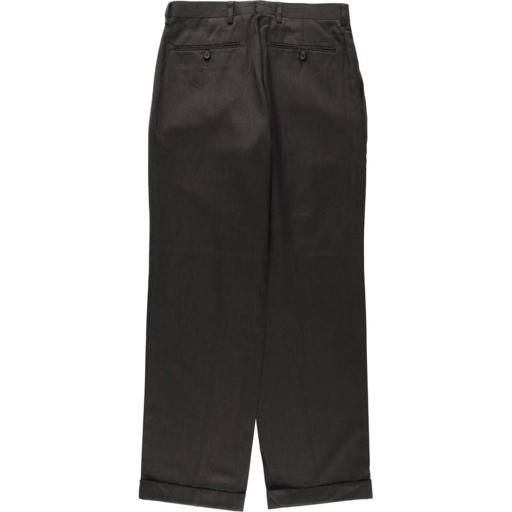 Ralph Lauren RALPH Two-pleat slacks pants for men, equivalent to size W30. polyester brown type Vintage Second Hand