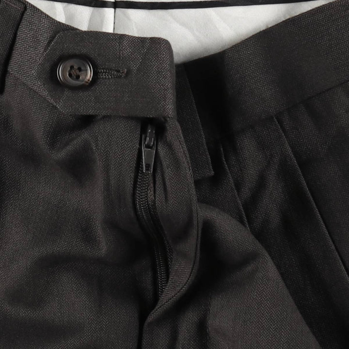 Ralph Lauren RALPH Two-pleat slacks pants for men, equivalent to size W30. polyester brown type Vintage Second Hand