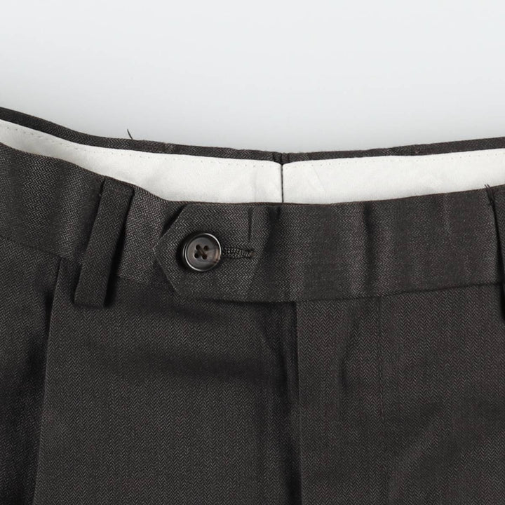 Ralph Lauren RALPH Two-pleat slacks pants for men, equivalent to size W30. polyester brown type Vintage Second Hand