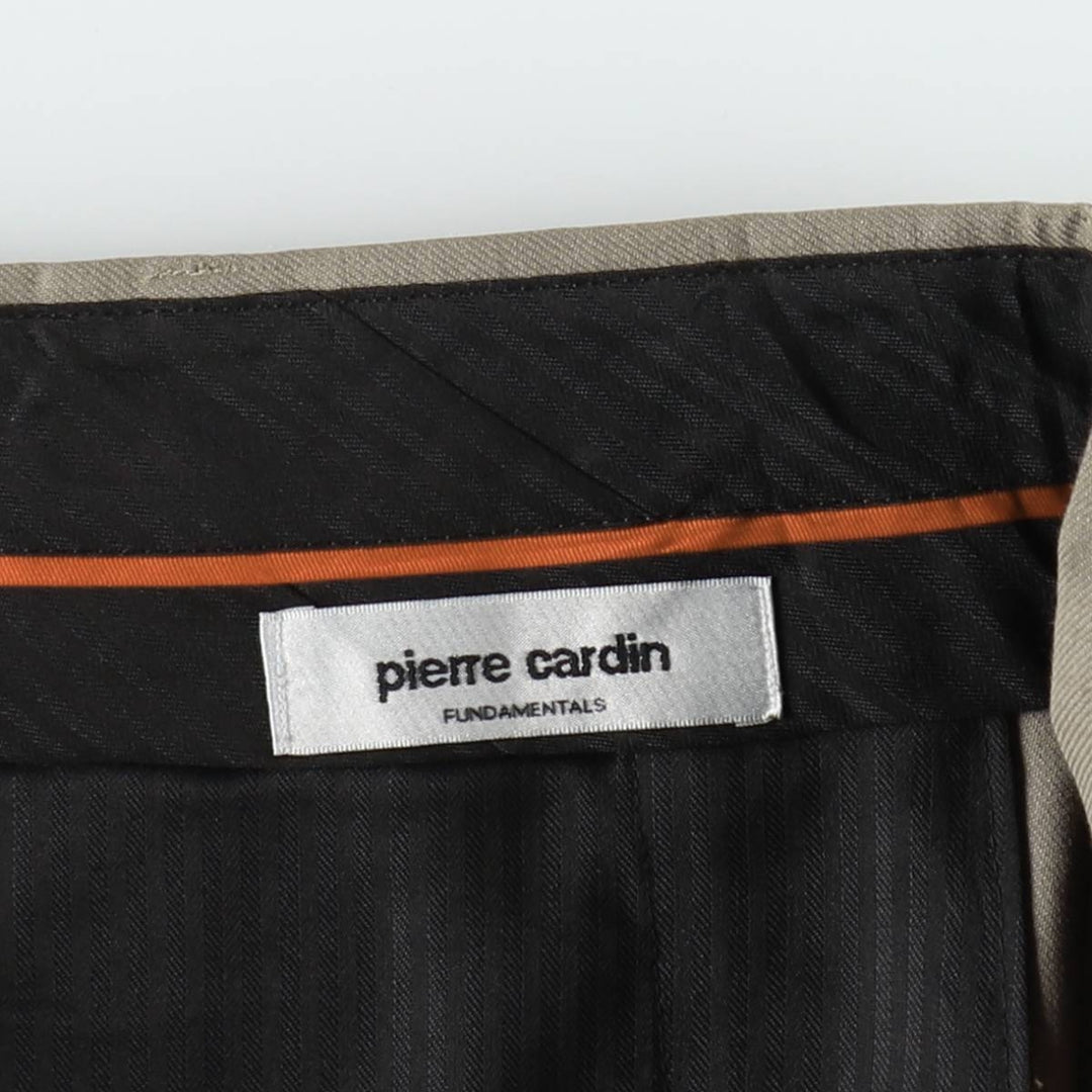 Pierre Cardin FUNDAMENTALS Two-pleat wool trousers, men's size W35 (approx.) wool Beige type Vintage Second Hand
