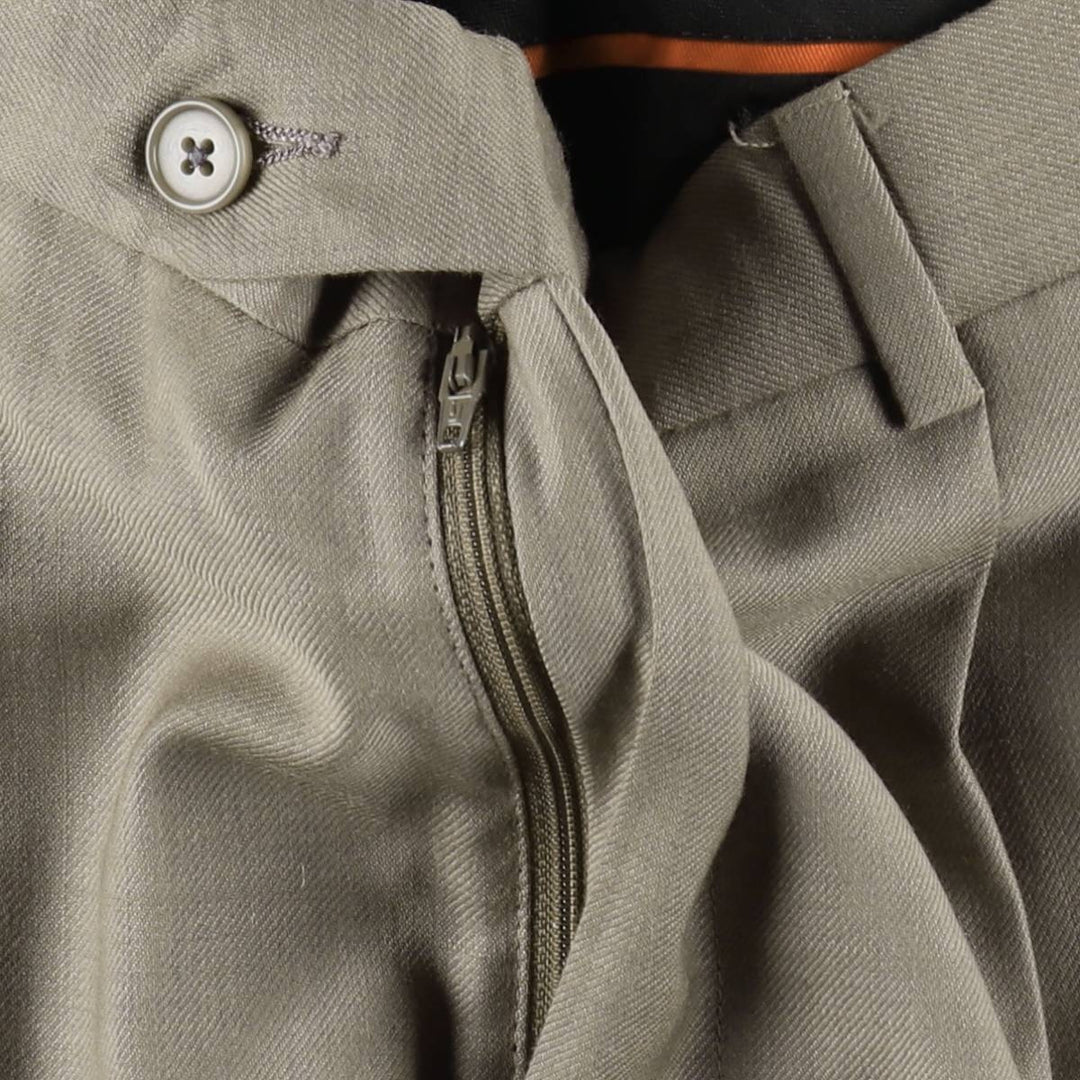 Pierre Cardin FUNDAMENTALS Two-pleat wool trousers, men's size W35 (approx.) wool Beige type Vintage Second Hand