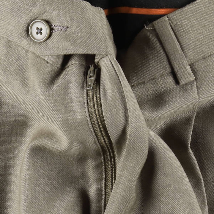 Pierre Cardin FUNDAMENTALS Two-pleat wool trousers, men's size W35 (approx.) wool Beige type Vintage Second Hand