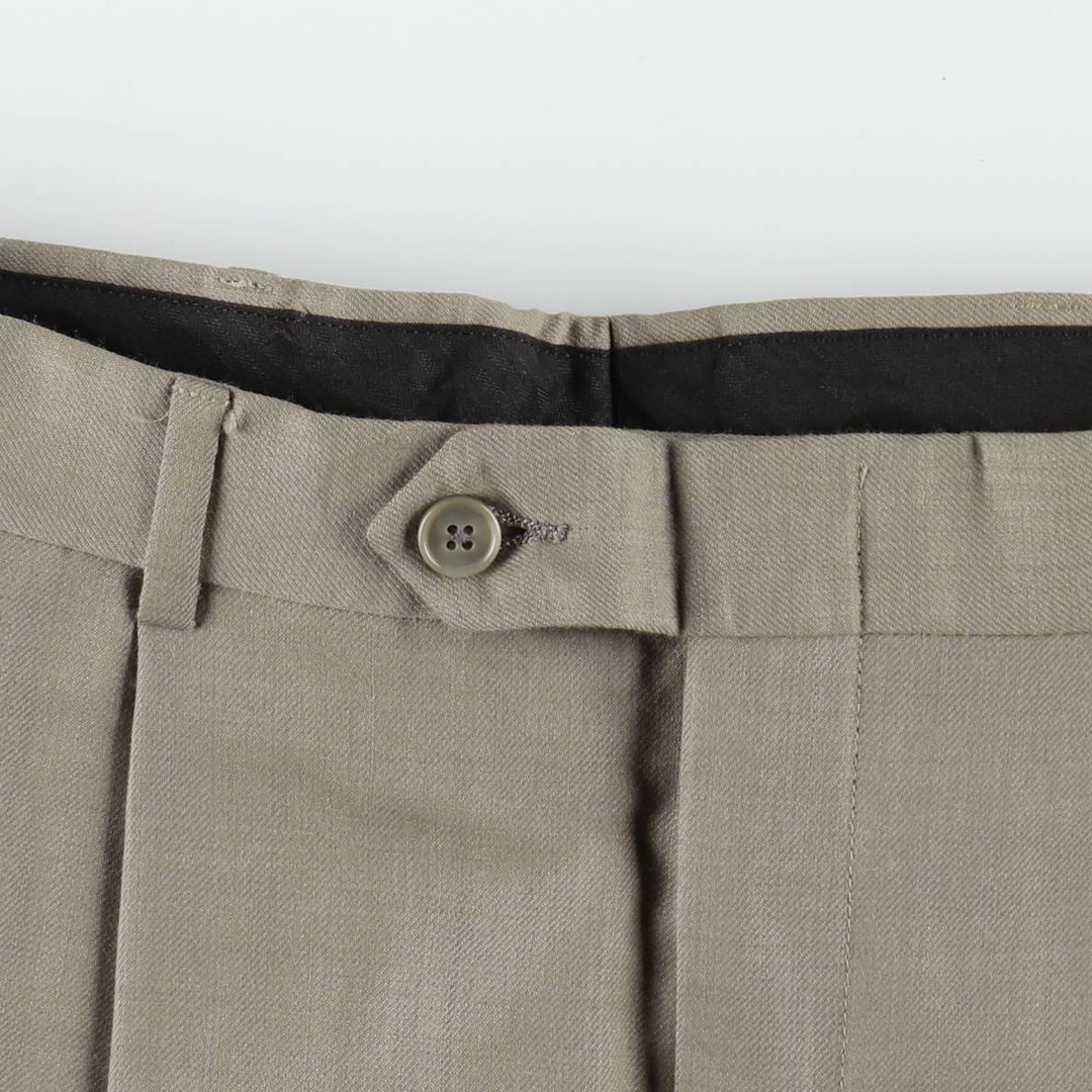Pierre Cardin FUNDAMENTALS Two-pleat wool trousers, men's size W35 (approx.) wool Beige type Vintage Second Hand