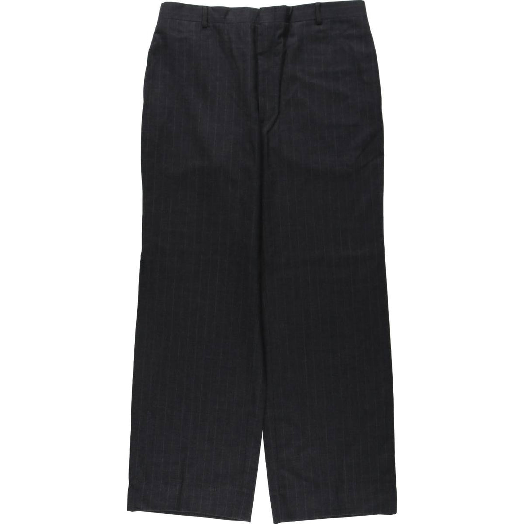 Striped Pattern Slacks Pants, Men's W36 (approx.), Vintage unclear black type Vintage Second Hand