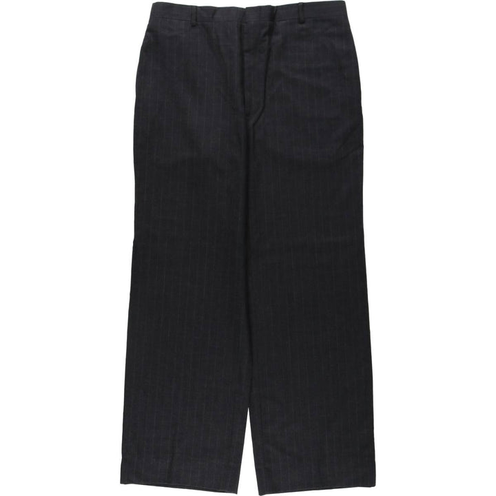 Striped Pattern Slacks Pants, Men's W36 (approx.), Vintage unclear black type Vintage Second Hand