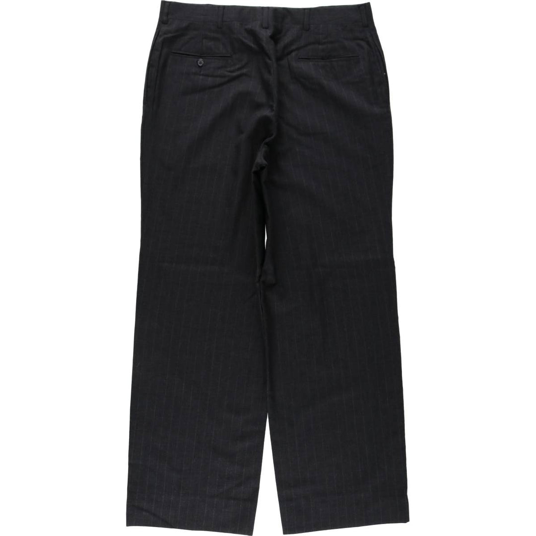 Striped Pattern Slacks Pants, Men's W36 (approx.), Vintage unclear black type Vintage Second Hand