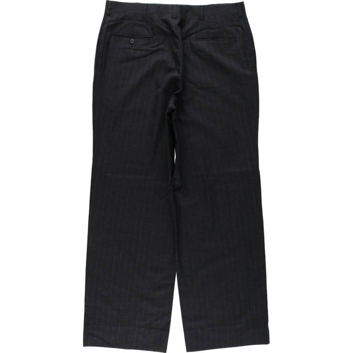 Striped Pattern Slacks Pants, Men's W36 (approx.), Vintage unclear black type Vintage Second Hand