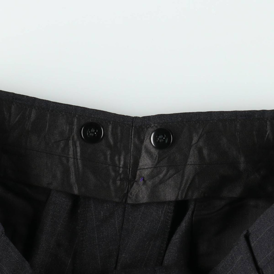 Striped Pattern Slacks Pants, Men's W36 (approx.), Vintage unclear black type Vintage Second Hand
