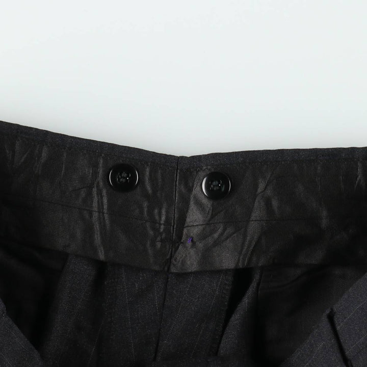 Striped Pattern Slacks Pants, Men's W36 (approx.), Vintage unclear black type Vintage Second Hand