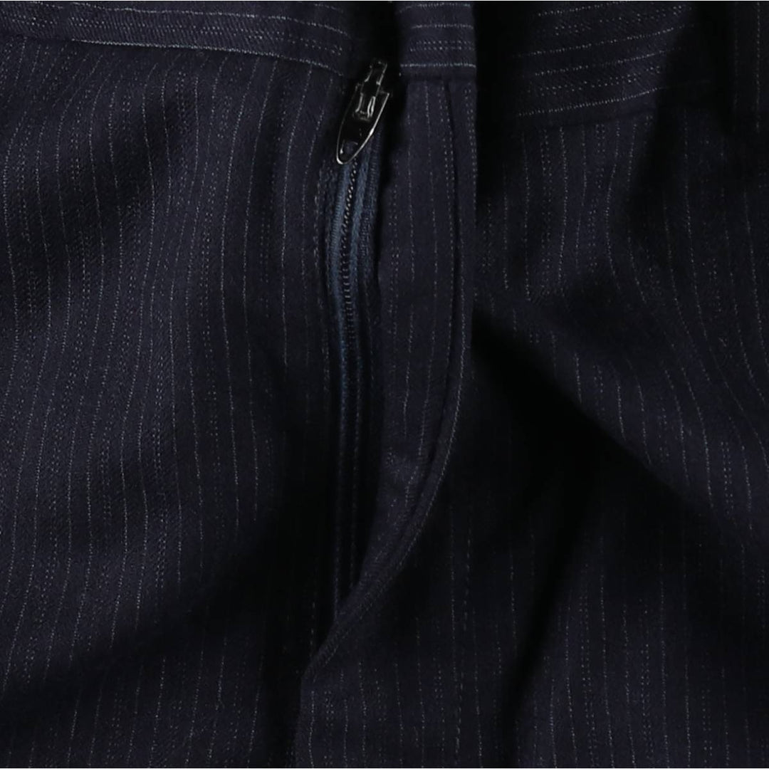 ~90'S Striped Pattern Slacks Pants Men's W34 Vintage unclear navy blue type Vintage Second Hand
