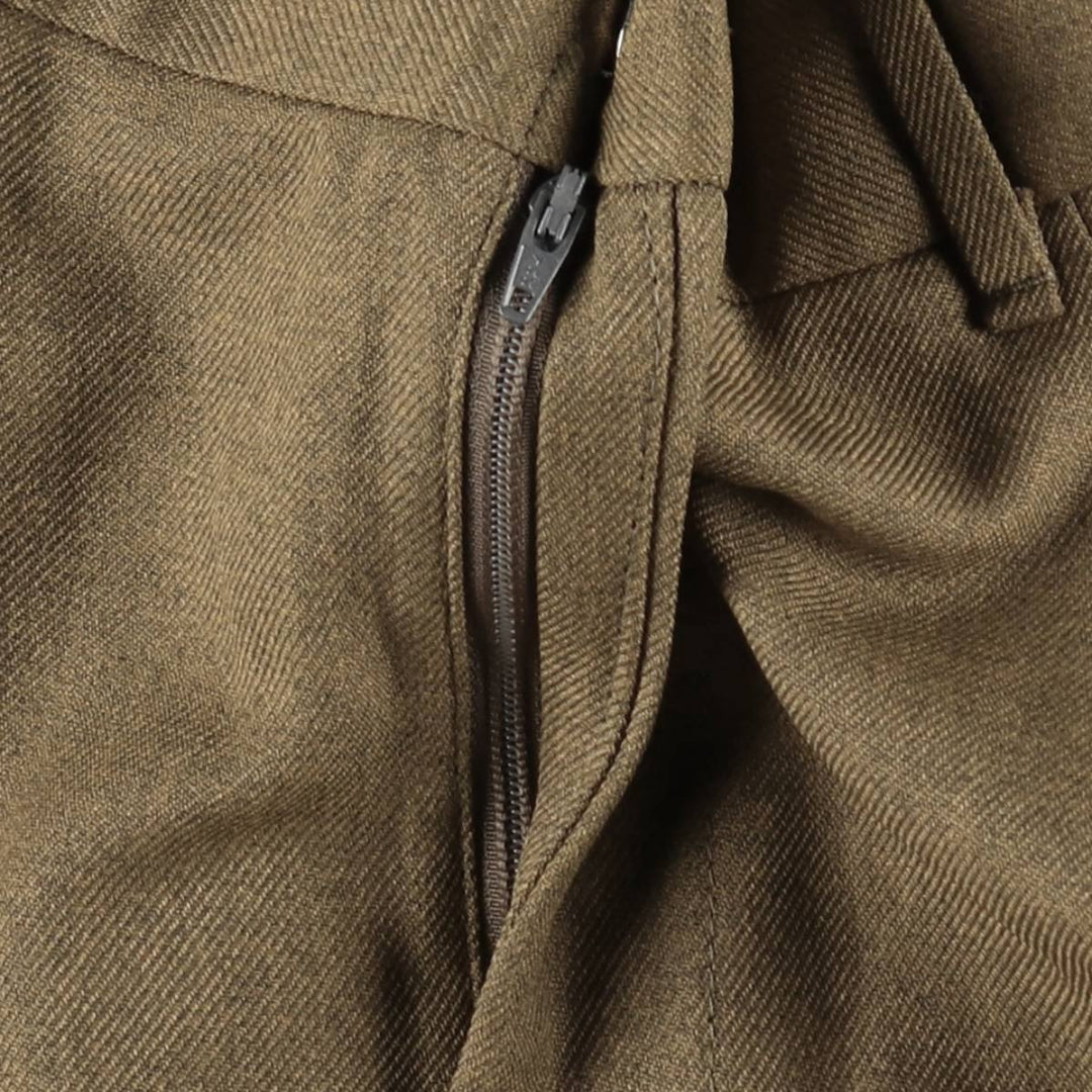 1990'S HABAND EXECUTIVE DIVISION Two-Pleat Slacks Pants, Made in USA, Men's Size W34 (approx.), Vintage unclear brown type Vintage Second Hand