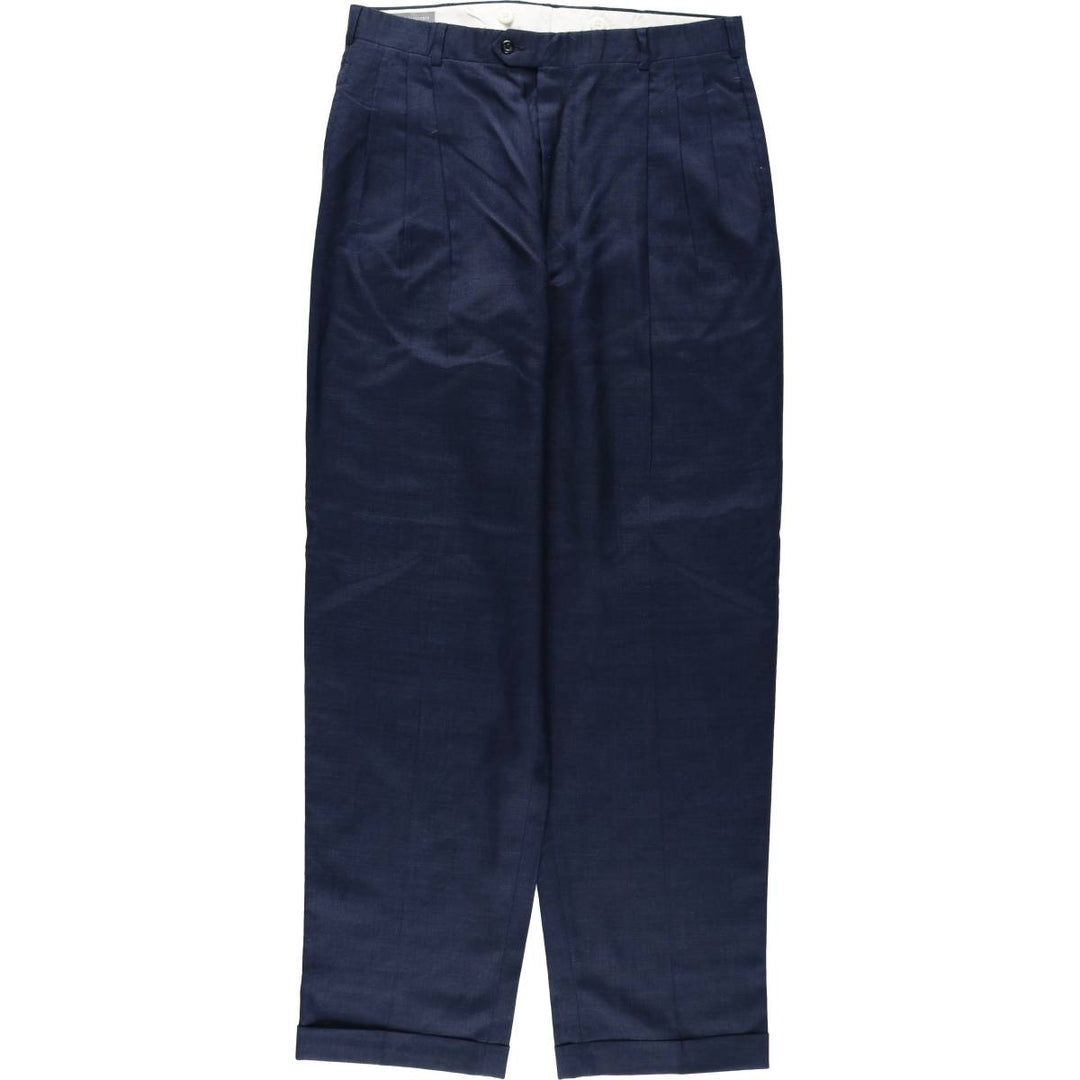 ~90'S HARTMARX Three-Pleat Slacks Pants, Made in USA, Men's W34 (approx.), Vintage unclear navy blue type Vintage Second Hand