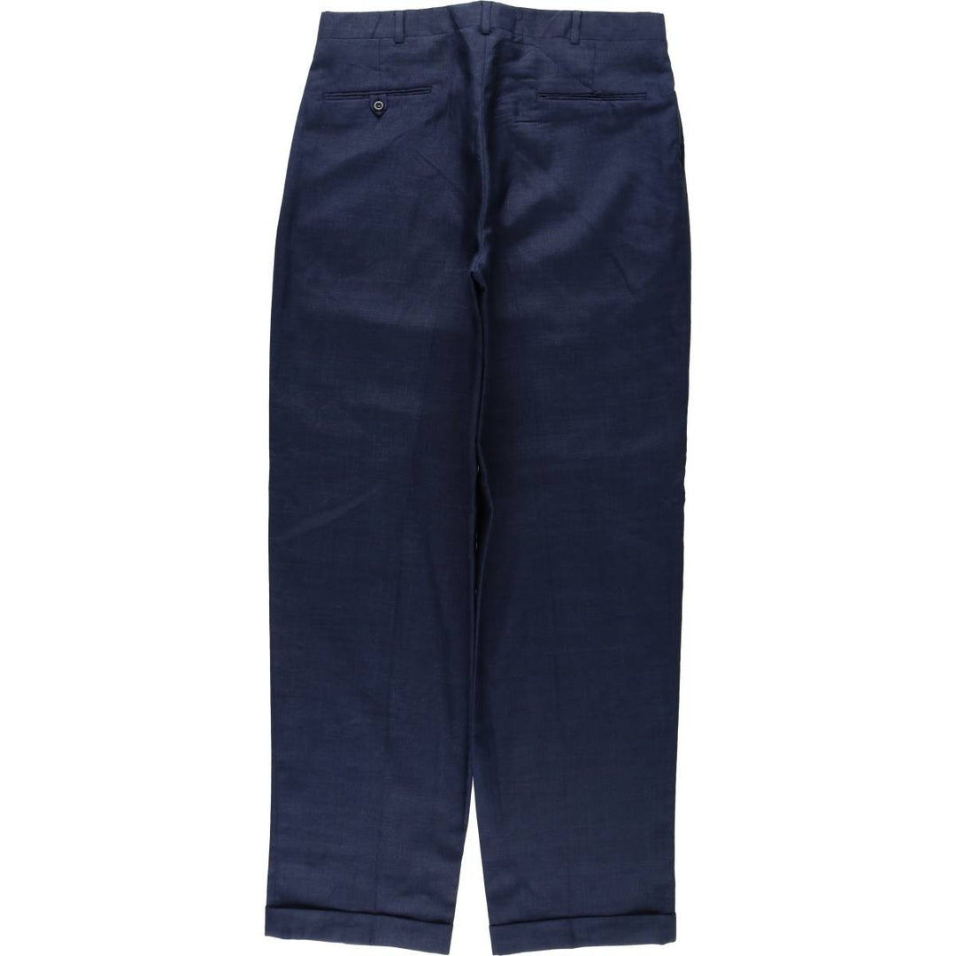 ~90'S HARTMARX Three-Pleat Slacks Pants, Made in USA, Men's W34 (approx.), Vintage unclear navy blue type Vintage Second Hand