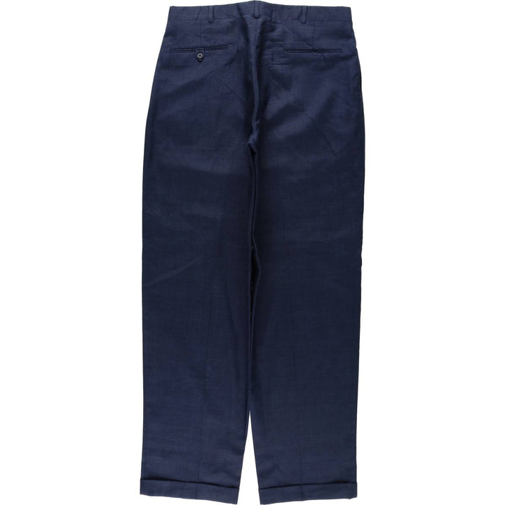 ~90'S HARTMARX Three-Pleat Slacks Pants, Made in USA, Men's W34 (approx.), Vintage unclear navy blue type Vintage Second Hand