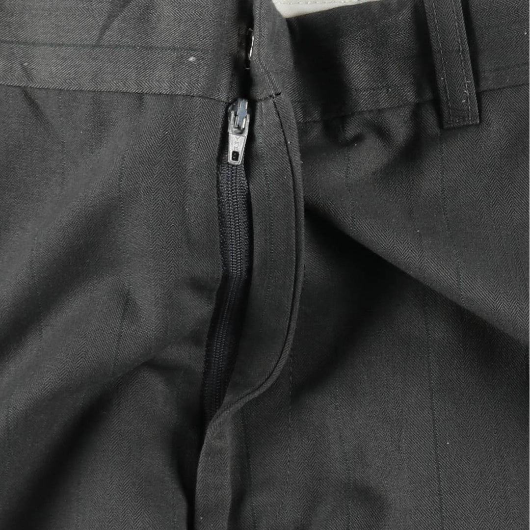Marks & Spencer striped pattern slacks, made in Canada, men's size W34 (approx.). polyester gray type Vintage Second Hand