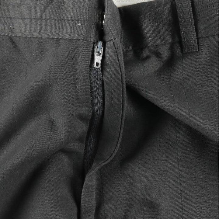 Marks & Spencer striped pattern slacks, made in Canada, men's size W34 (approx.). polyester gray type Vintage Second Hand