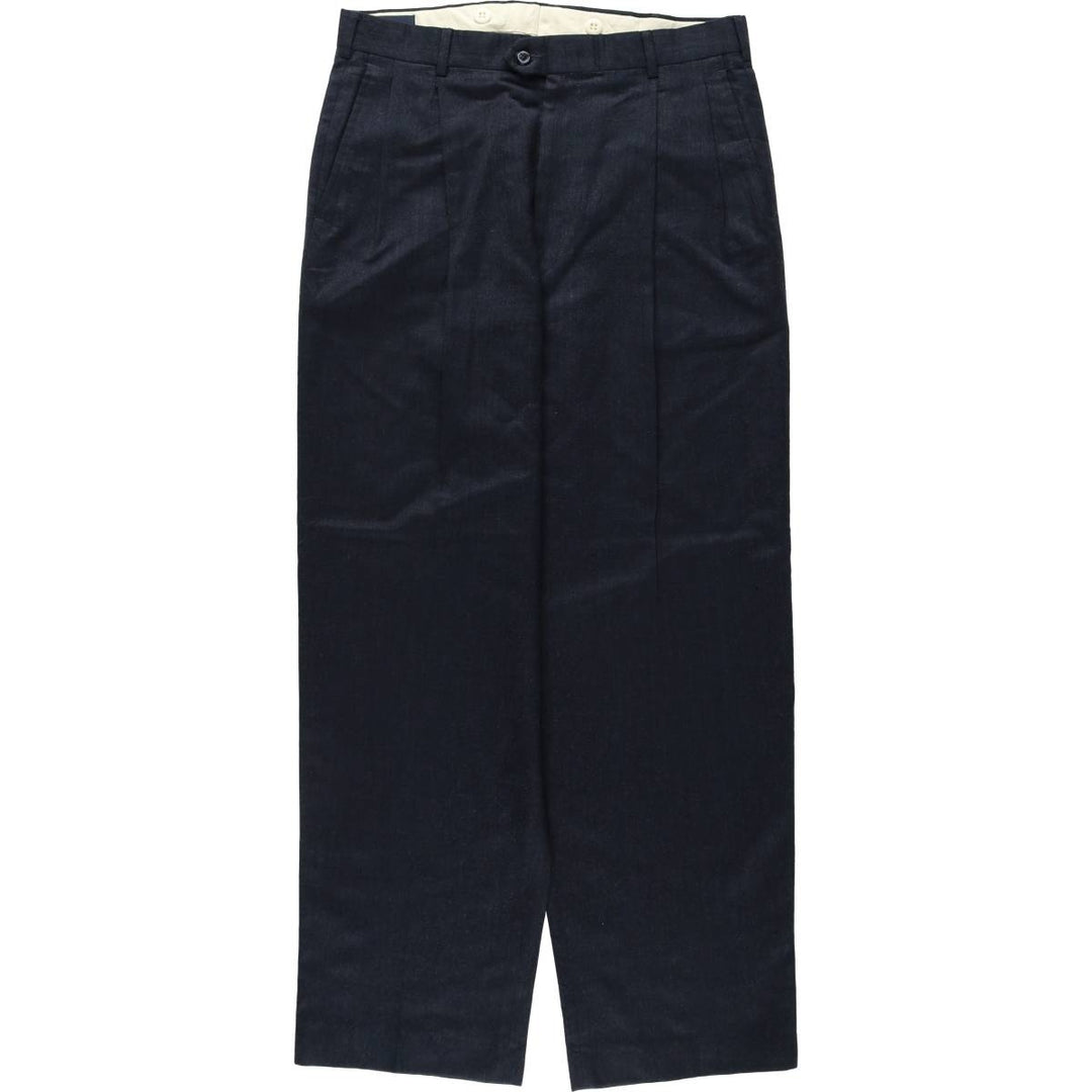 ~90'S John Alexander Wool Pants, Slacks, Made in USA, Men's W32 (approx.), Vintage wool navy blue type Vintage Second Hand