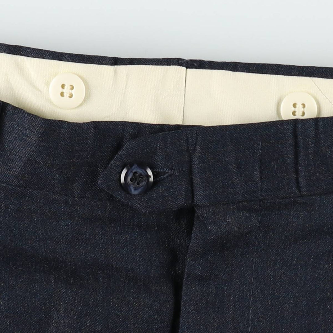 ~90'S John Alexander Wool Pants, Slacks, Made in USA, Men's W32 (approx.), Vintage wool navy blue type Vintage Second Hand