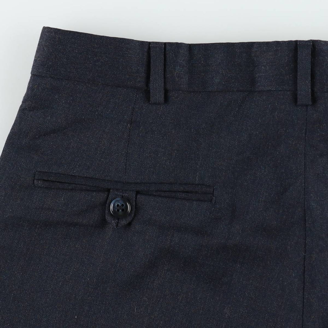 ~90'S John Alexander Wool Pants, Slacks, Made in USA, Men's W32 (approx.), Vintage wool navy blue type Vintage Second Hand