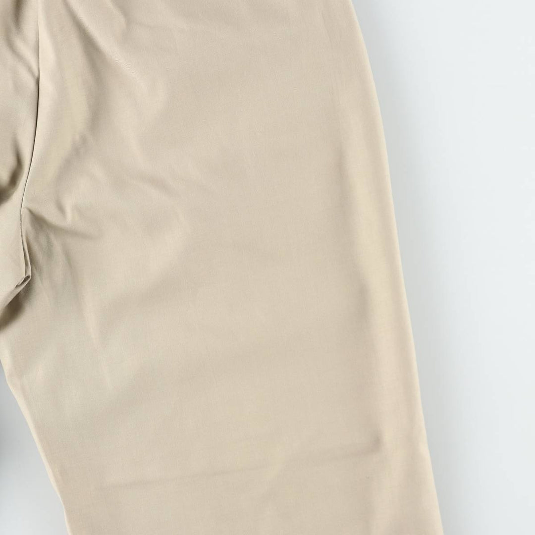 INSERCH Two-Pleat Slacks Pants, Men's Size W33 (approx.) polyester Beige type Vintage Second Hand