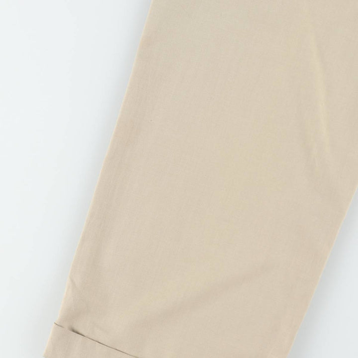 INSERCH Two-Pleat Slacks Pants, Men's Size W33 (approx.) polyester Beige type Vintage Second Hand