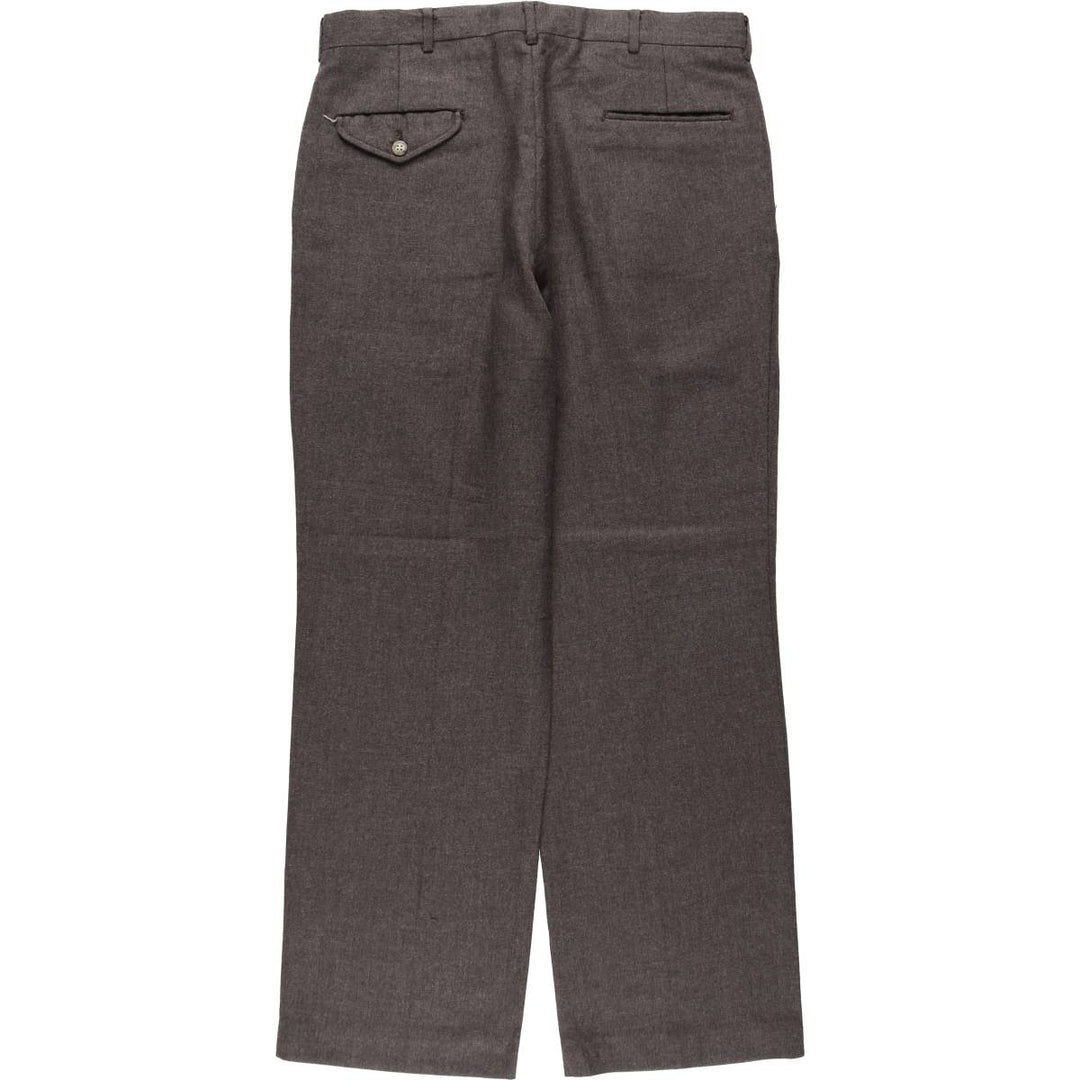 Vintage 80s-90'S two-pleat slacks, made in USA, men's size W34 (approx.). unclear brown type Vintage Second Hand