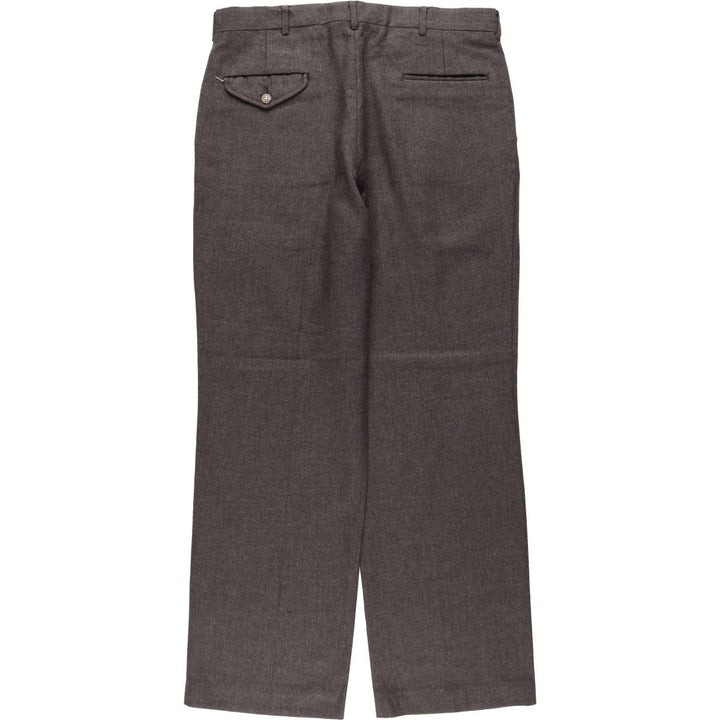 Vintage 80s-90'S two-pleat slacks, made in USA, men's size W34 (approx.). unclear brown type Vintage Second Hand