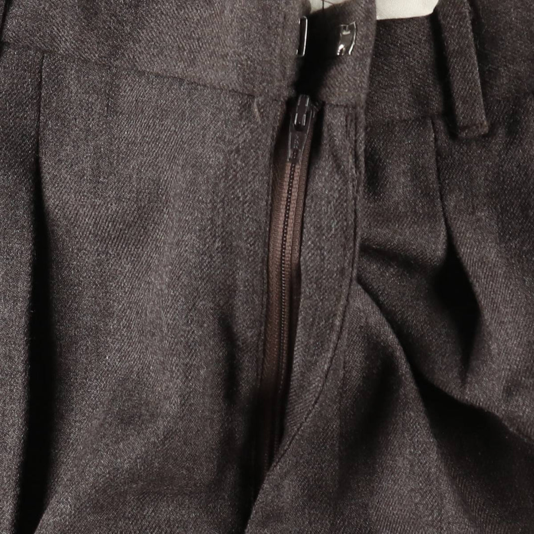 Vintage 80s-90'S two-pleat slacks, made in USA, men's size W34 (approx.). unclear brown type Vintage Second Hand