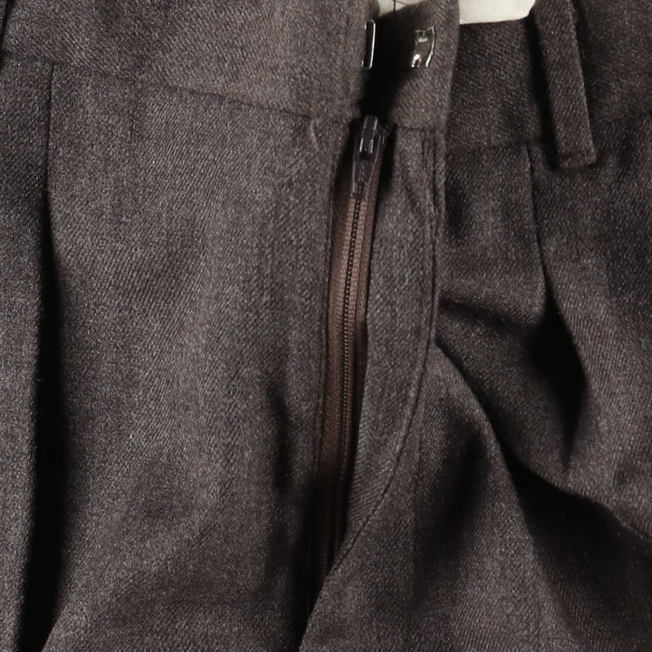 Vintage 80s-90'S two-pleat slacks, made in USA, men's size W34 (approx.). unclear brown type Vintage Second Hand