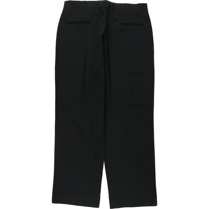 90'S Town Craft Custom Fit Suits, Two-Pleat Slacks, Men's Size W34 (approx.), Vintage polyester black type Vintage Second Hand