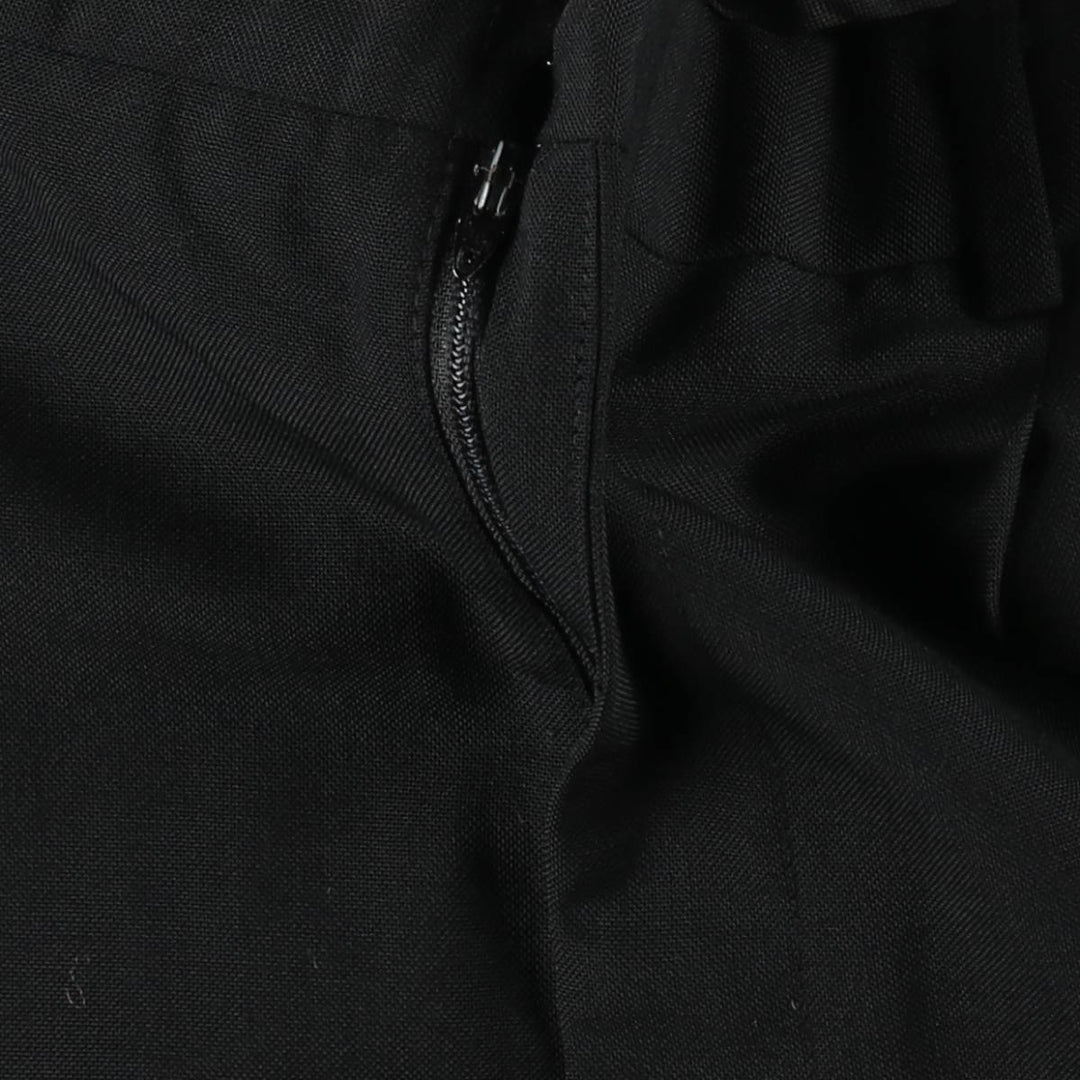 90'S Town Craft Custom Fit Suits, Two-Pleat Slacks, Men's Size W34 (approx.), Vintage polyester black type Vintage Second Hand