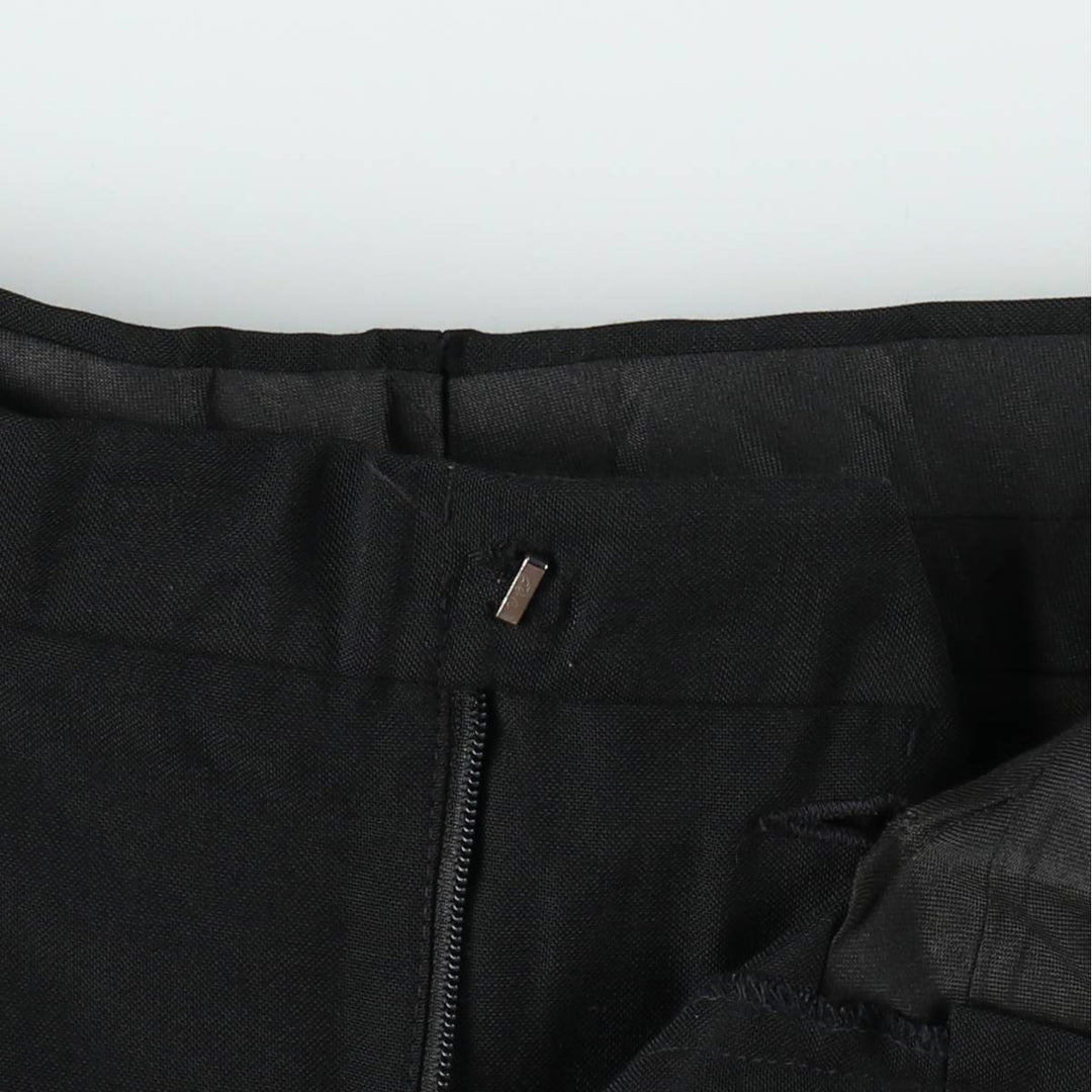 90'S Town Craft Custom Fit Suits, Two-Pleat Slacks, Men's Size W34 (approx.), Vintage polyester black type Vintage Second Hand