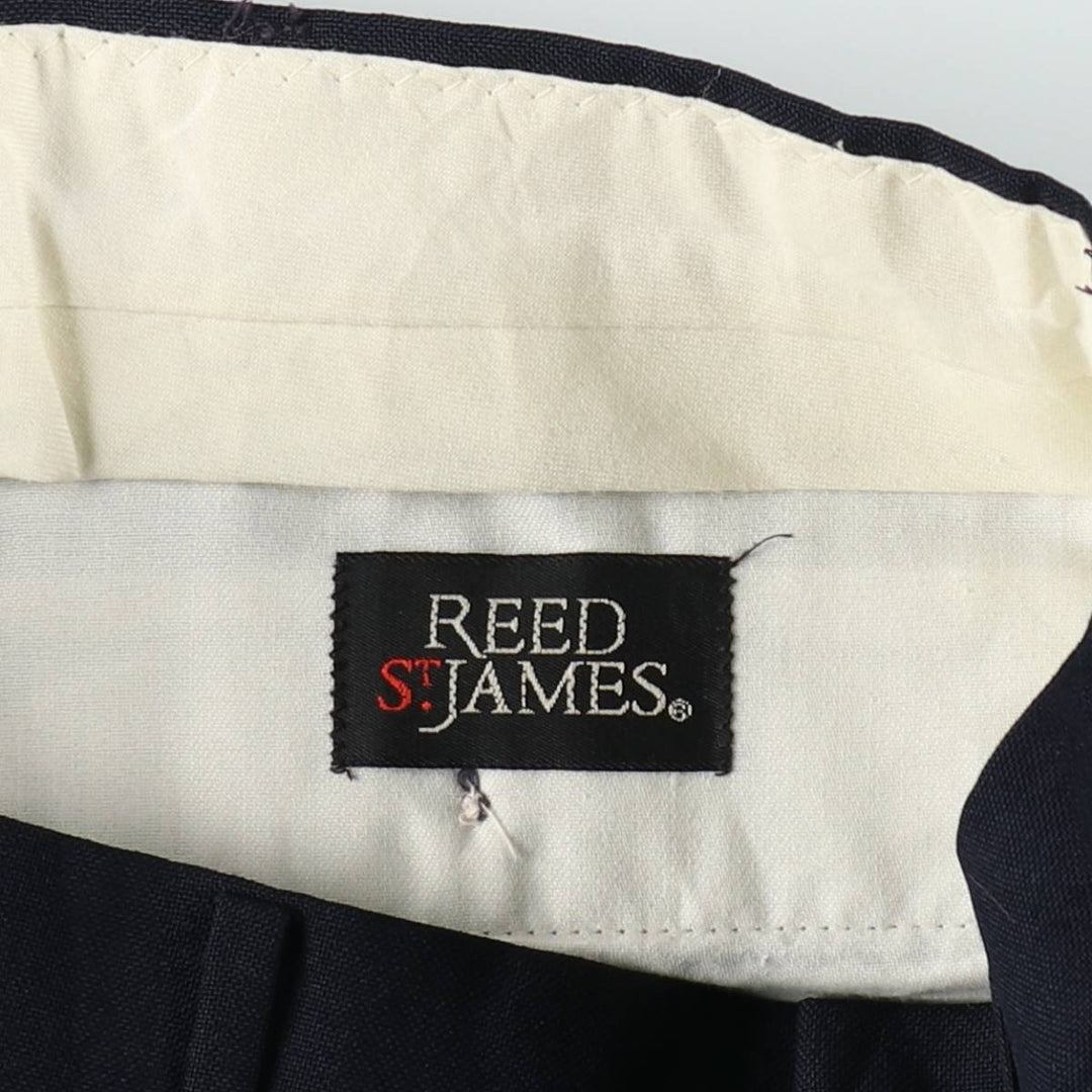 REED ST. JAMES Slacks Pants, Made in USA, Men's W34 (approx.) polyester black type Vintage Second Hand