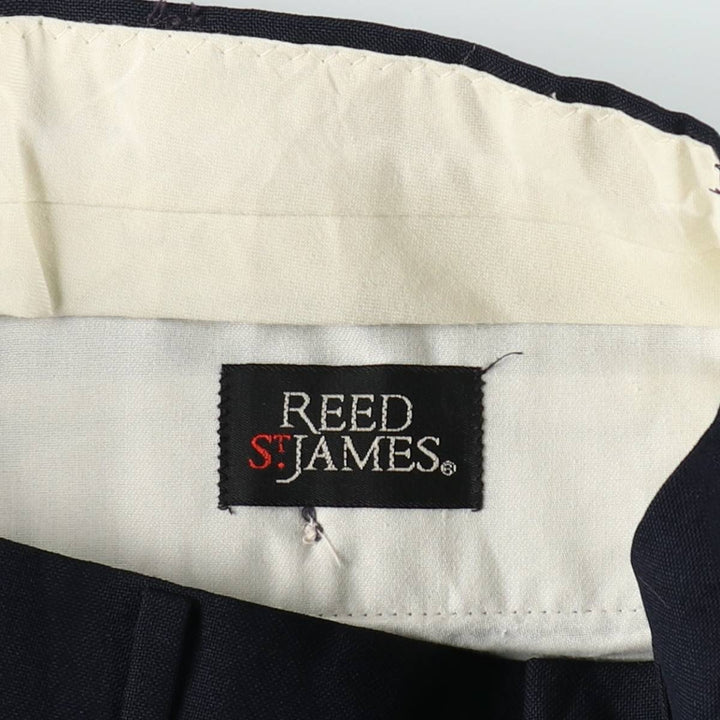 REED ST. JAMES Slacks Pants, Made in USA, Men's W34 (approx.) polyester black type Vintage Second Hand