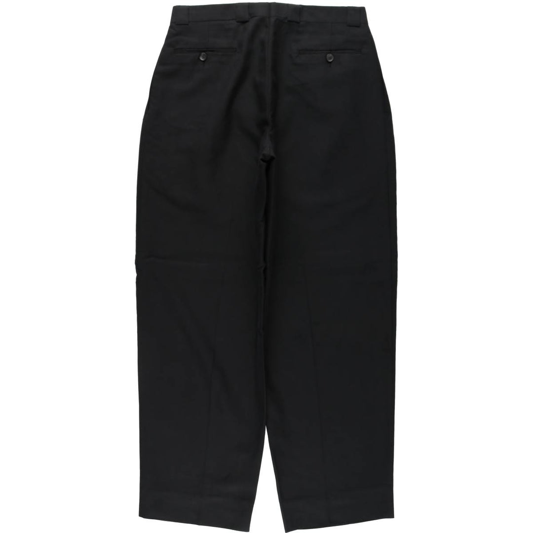 FRANCO TASSI Two-Pleat Slacks, Made in Canada, Men's Size W31 (approx.), Vintage polyester black type Vintage Second Hand