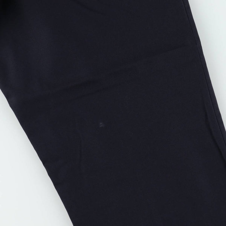 Plain, single-pleat wool trousers/slacks, made in Canada, men's size W36 (approx.), vintage. wool navy blue type Vintage Second Hand