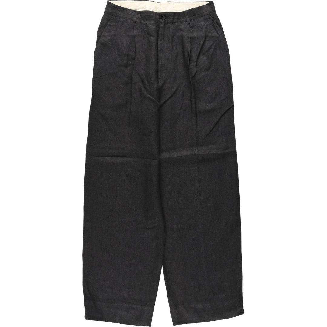 Plain, two-pleat slacks, men's size W29 equivalent, vintage. unclear Charcoal Vintage Second Hand