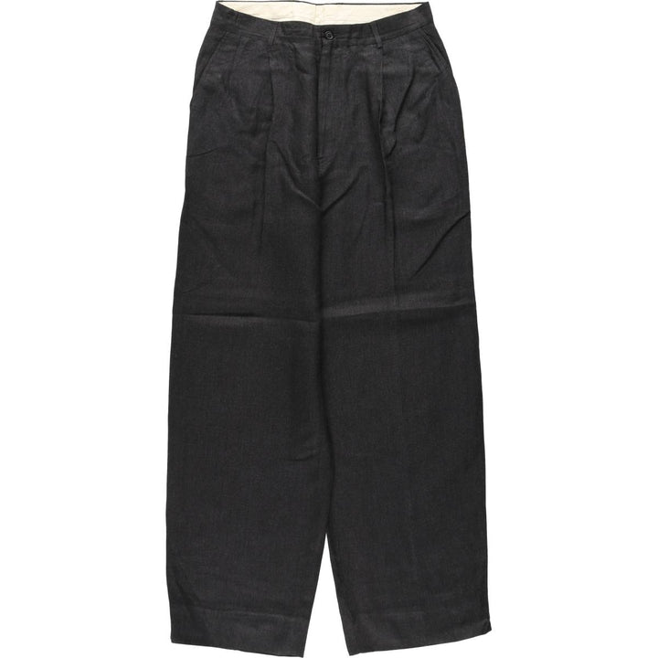 Plain, two-pleat slacks, men's size W29 equivalent, vintage. unclear Charcoal Vintage Second Hand