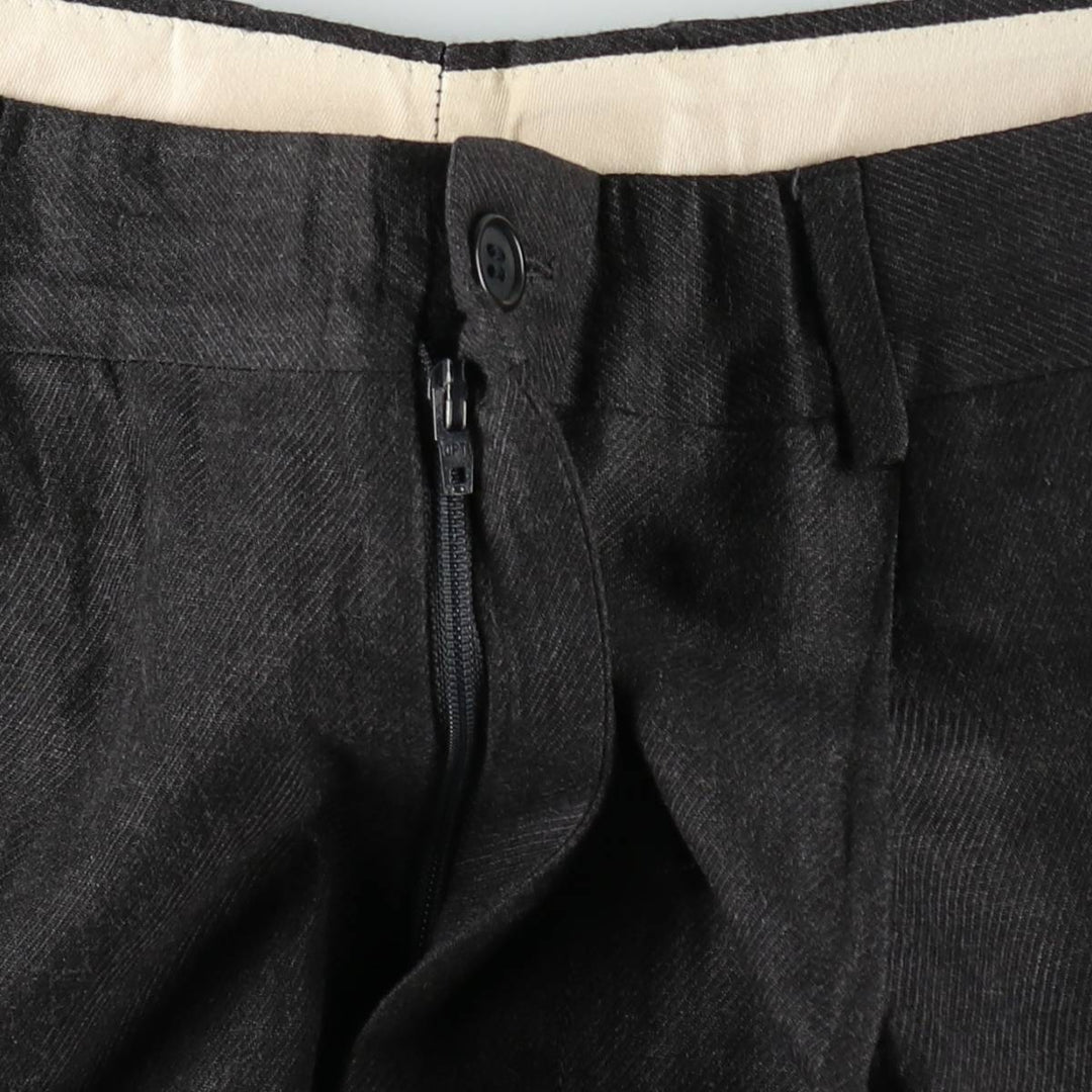 Plain, two-pleat slacks, men's size W29 equivalent, vintage. unclear Charcoal Vintage Second Hand