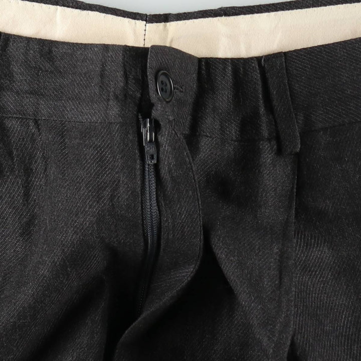 Plain, two-pleat slacks, men's size W29 equivalent, vintage. unclear Charcoal Vintage Second Hand