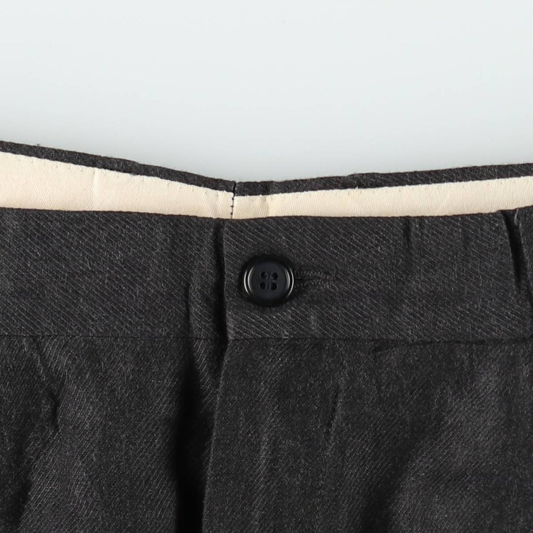 Plain, two-pleat slacks, men's size W29 equivalent, vintage. unclear Charcoal Vintage Second Hand