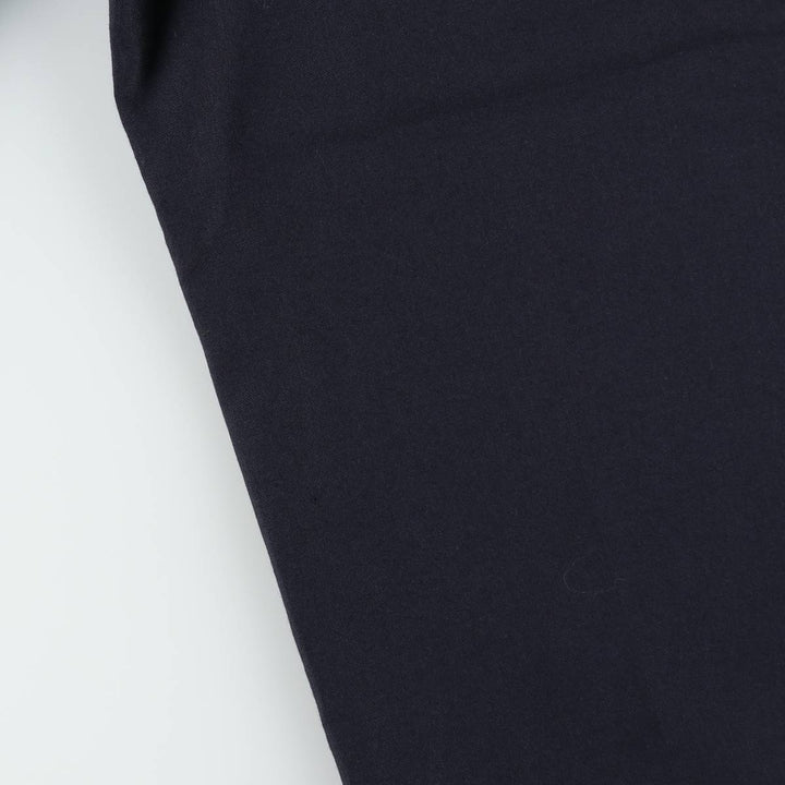 FELLINI Two-Pleat Wool Trousers, Made in Canada, Men's Size W35 (approx.), Vintage wool navy blue type Vintage Second Hand