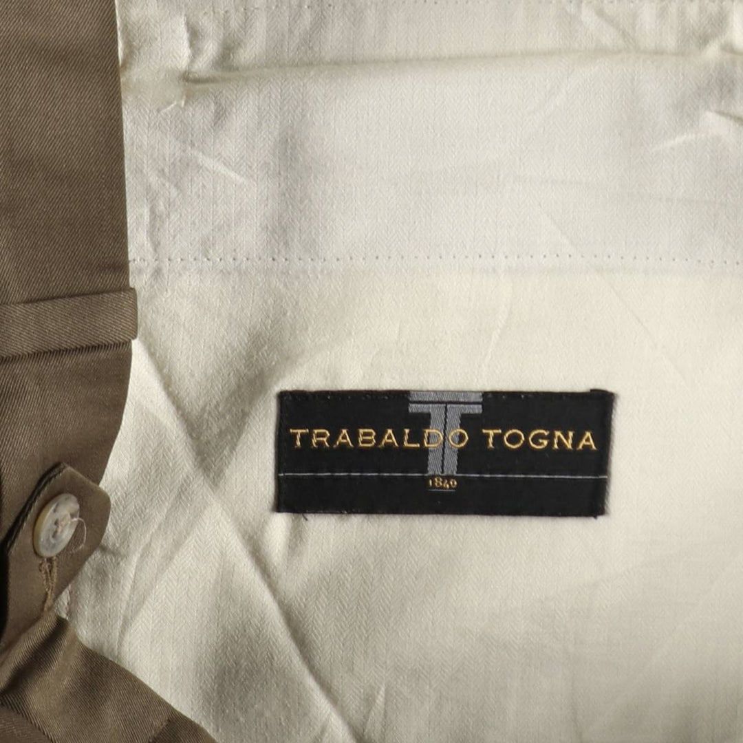 Nordstrom three-pleat wool trousers, made in the USA, men's size W34 (approx.), vintage. wool brown type Vintage Second Hand