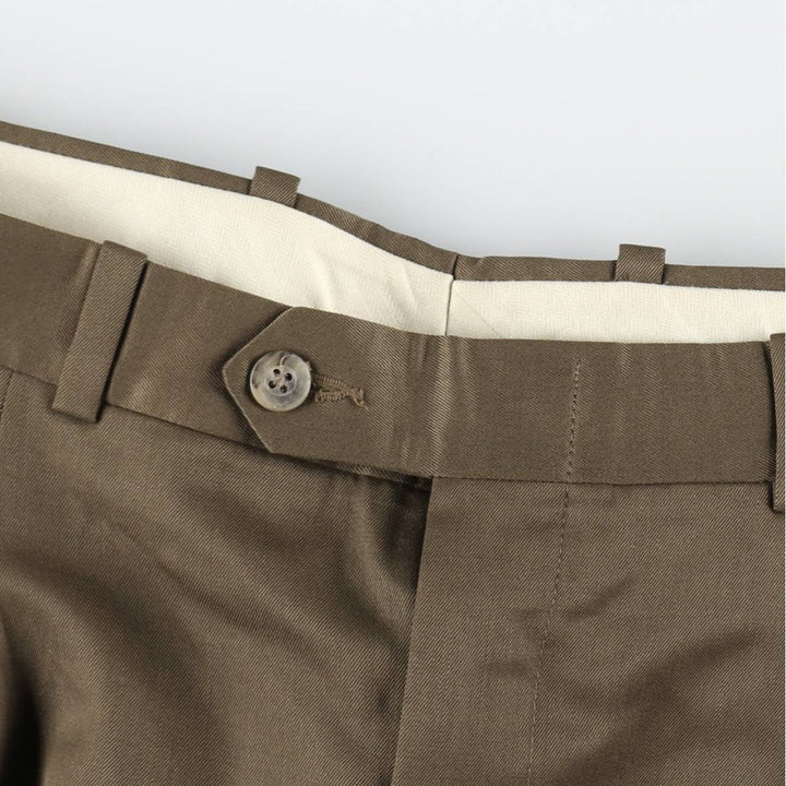 Nordstrom three-pleat wool trousers, made in the USA, men's size W34 (approx.), vintage. wool brown type Vintage Second Hand