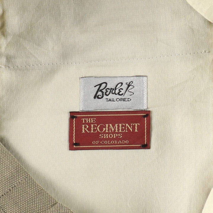 Berle TAIL ORED Three-Pleat Slacks Pants, Made in USA, Men's W34 (approx.), Vintage unclear beige type brown Vintage Second Hand