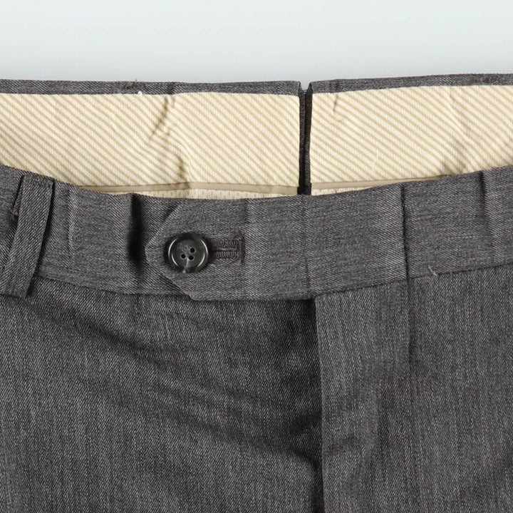 NORDSTROM Two-Pleat Wool Trousers, Made in USA, Men's Size W34 (approx.) wool gray type Vintage Second Hand